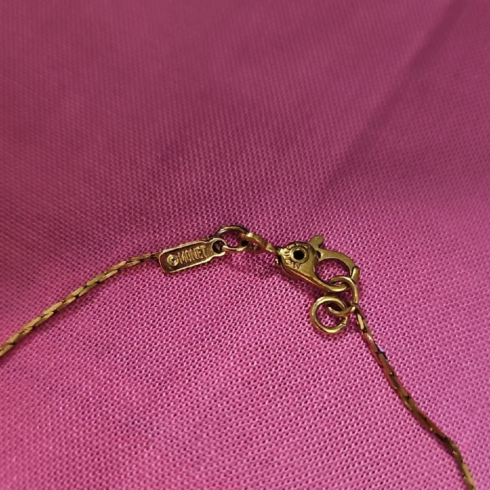 Vintage MONET AB Single Strand Necklace On Goldtone Chain - Picture 2 of 7